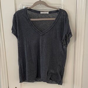 We The Free Dark Gray V-Neck Tee